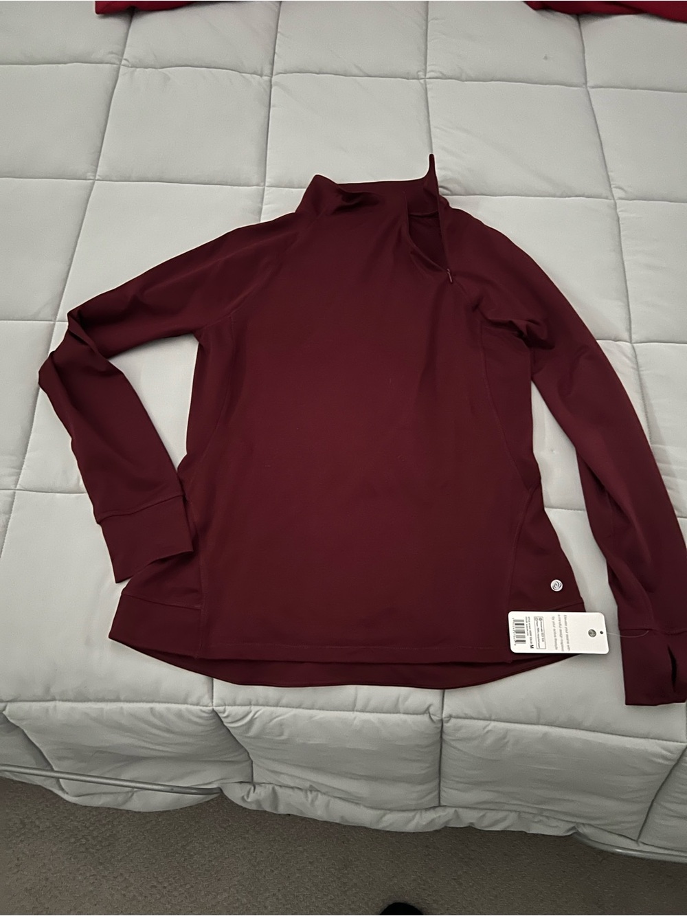 Women’s Long-Sleeve Half-Zip Top - Burgundy
